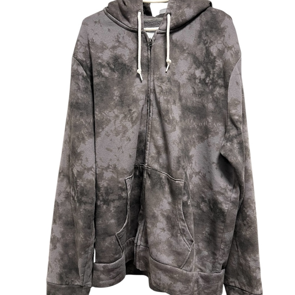 Old Navy XL Grey Tie-Dye Zip Hoodie